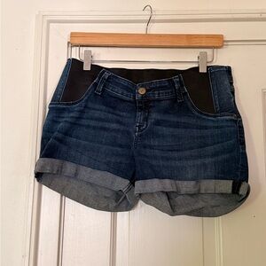Classic Denim Women's Maternity Midi Shorts